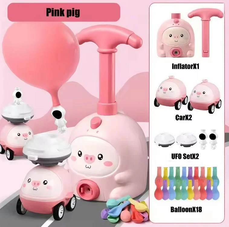 Çocuklar roket balon başlatıcısı oyuncaklar eğitim atalet hava güç balon araba kulesi bilim oyuncaklar çocuklar için NewYear hediye