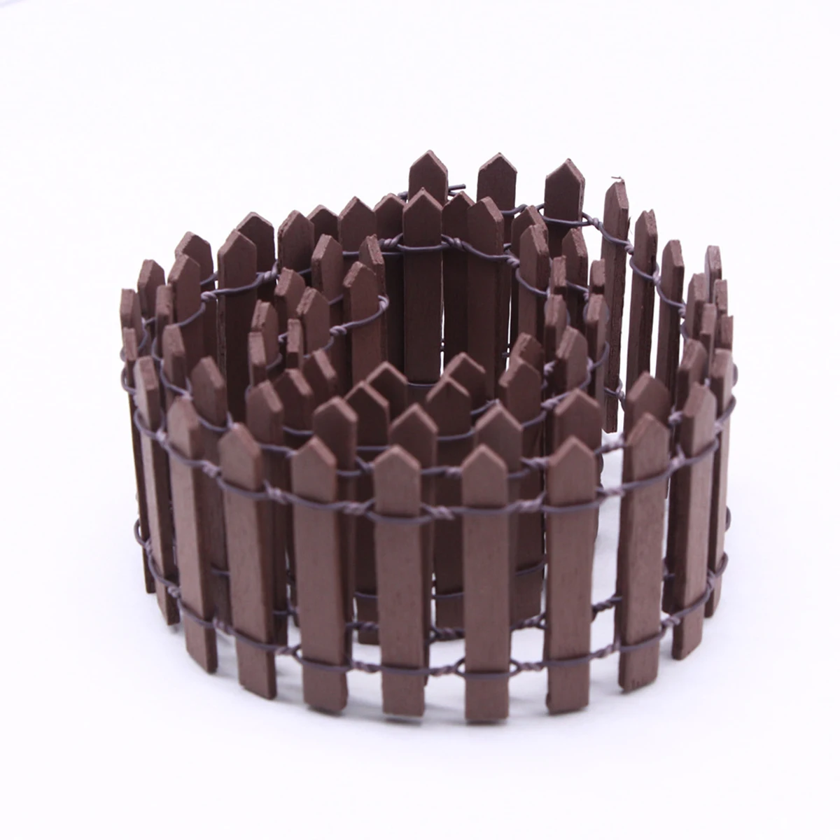 גדר גינה מיני, גדר פיירי גארדן לעשייה חיצונית מעץ, קישוט עציץ פרחים DIY, קישוט מיני לבית הבובות