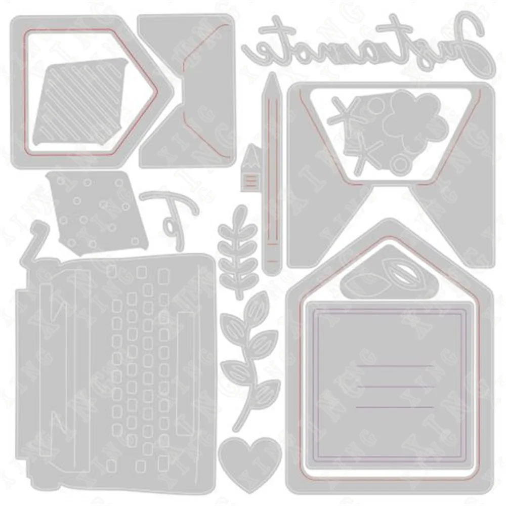 

Flower Lefa Envelope New Metal Cutting Dies Scrapbook Diary Decoration Stencil Embossing Template Diy Greeting Card Handmade