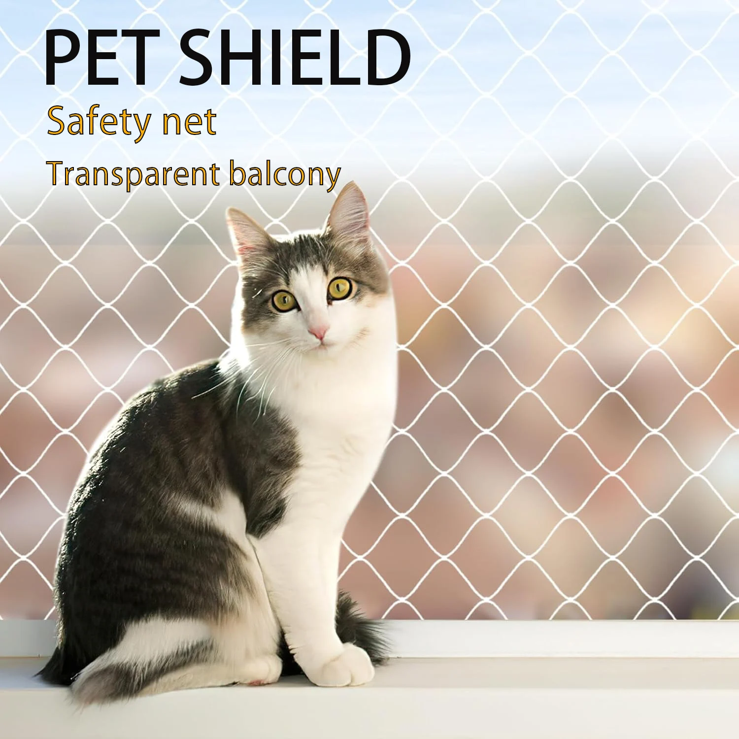 Pet Protective Cover Cat Net Floating Window Mesh Plastic Nylon Steel Wire Grid Garden Balcony Safety Fall Prevention Netting Pet Protective Cover Cat Net Floating Window Mesh Plastic Nylon Steel Wire Grid Garden Balcony Safety Fall Prevention Netting