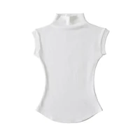 Women Summer Sexy Turtleneck Sleeveless T-Shirts Tops Solid Slim Fit Pullovers Causal Tees Shirts Female Streetwear Basics Tees - Image 5