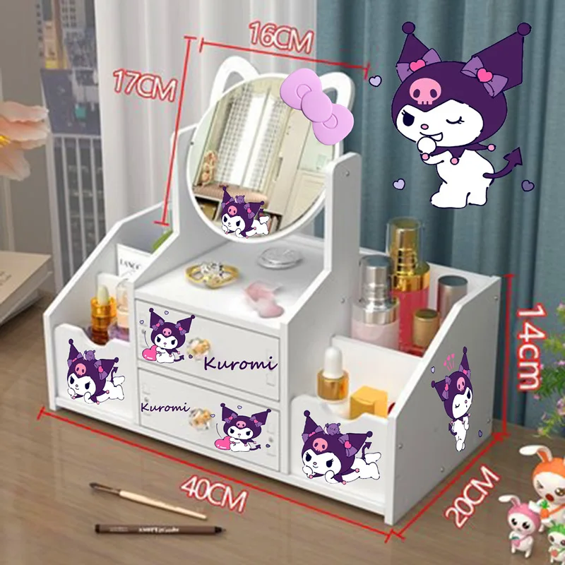 

Новинка, контейнер для хранения Hello Kitty, большой емкости, искусственная косметика, стеллаж «сделай сам» для студентов, канцелярские принадлежности