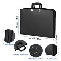 Art Portfolio Case with Zipper Portfolio Storage Bag Folder Artist Carrying Case PP Material for Artwork Poster Painting Board 2