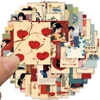 50pcs Retro Cartoon Japanese Culture Aesthetic Stickers Waterproof Graffiti For Laptop Luggage Guitar Skateboard Vinyl Decals 5