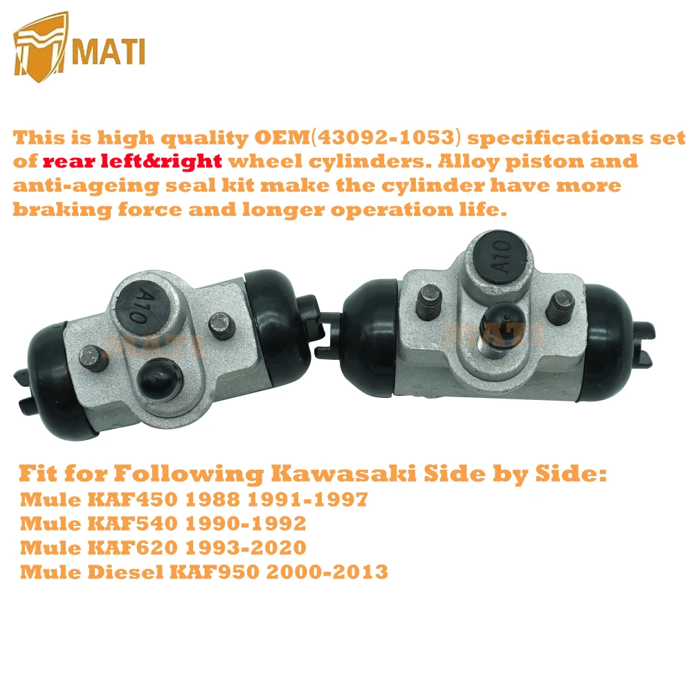 Cilindro Ruota Freno Posteriore Sinistro Destro Sinistro Per Kawasaki Mule Kaf450 Kaf540 Kaf620 Diesel Kaf950 43092-1053