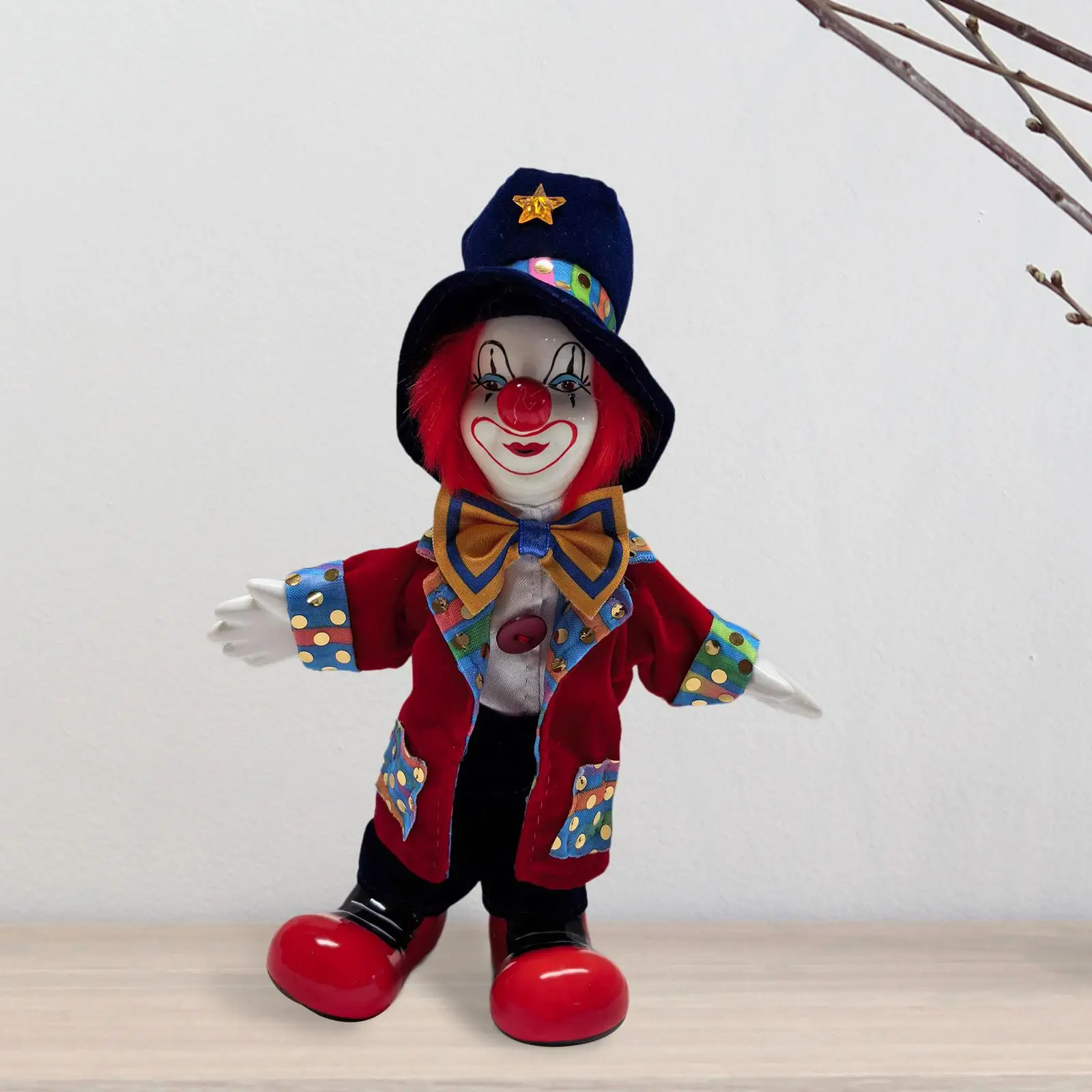 광대 인형 장식 수집 공예 도자기 광대 모델, 18cm, 데스크탑, 집, 파티 장식, 할로윈 선물