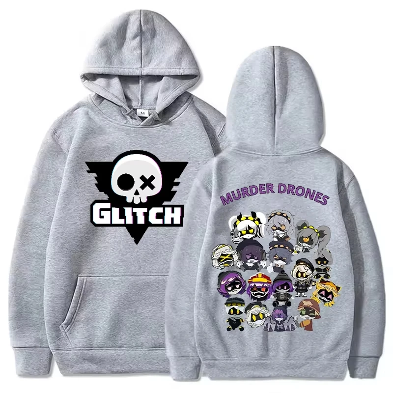 Oversized Unisex Casual Murder Drones Hoodie - Warm Fleece Streetwear Fashion