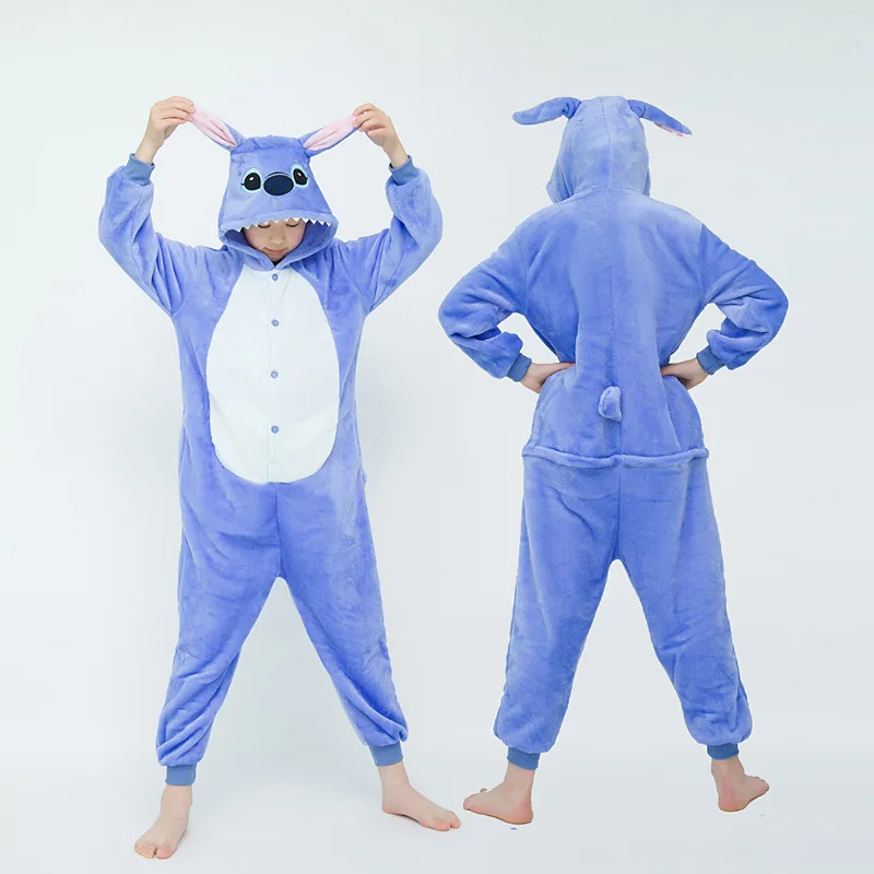 Stitch Costumes Women Stitch Cosplay Jumpsuit For Adults Cute Hooded Pajamas Onesie Halloween Costumes Women Men adult pajamas