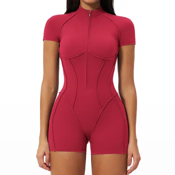 Bodysuits Backless Sports Overalls Women Gym Rompers Sportswear Breathable Bodysuits Women One-Piece Suit Short Yoga Jumpsuits 1