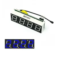 3 In 1 LED DS1302 RX8025T Digital Clock Temperature Voltage Module DIY Time/Thermometer/Voltmeter DC 5-30V 4