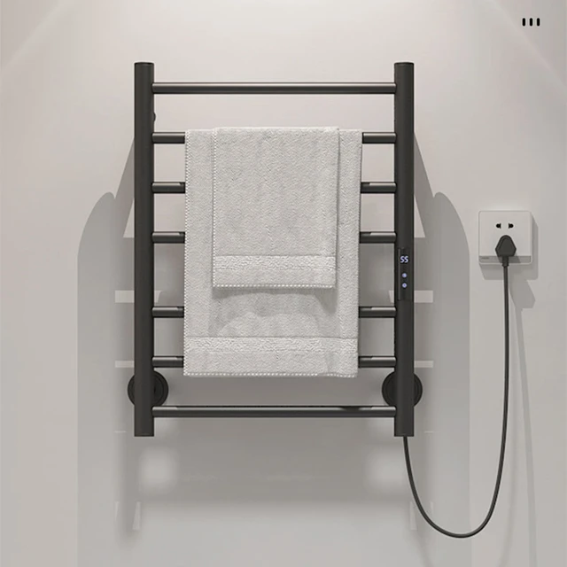 Radiador de toallas de baño, toallero eléctrico con Control inteligente,  secador de toallas con función Wifi, calentador de toallas, color blanco y  negro - AliExpress
