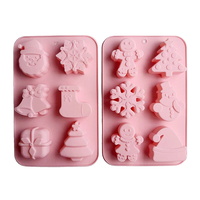 1 Satz Schneemann Weihnachts baum Weihnachten Silikon formen handgemachte Seifen formen Neujahr Keks Kuchen form DIY Werkzeug Urlaub Party Versorgung