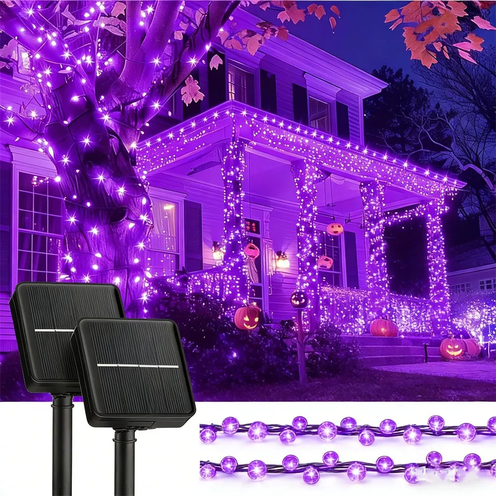 LED Solar String Lights - Outdoor Holiday & Event Decoration Lights