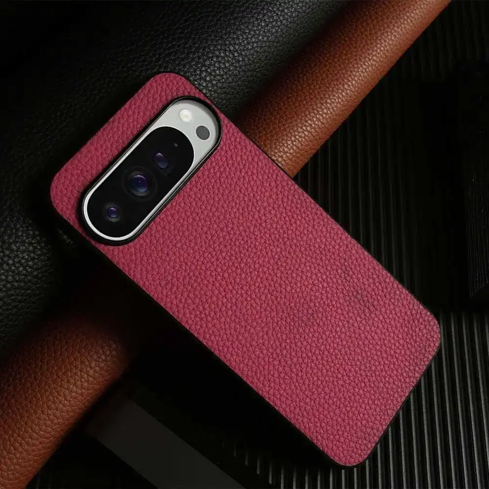 Premium Cowhide Leather Phone Case - Luxury Shockproof Full Protection Back Cover