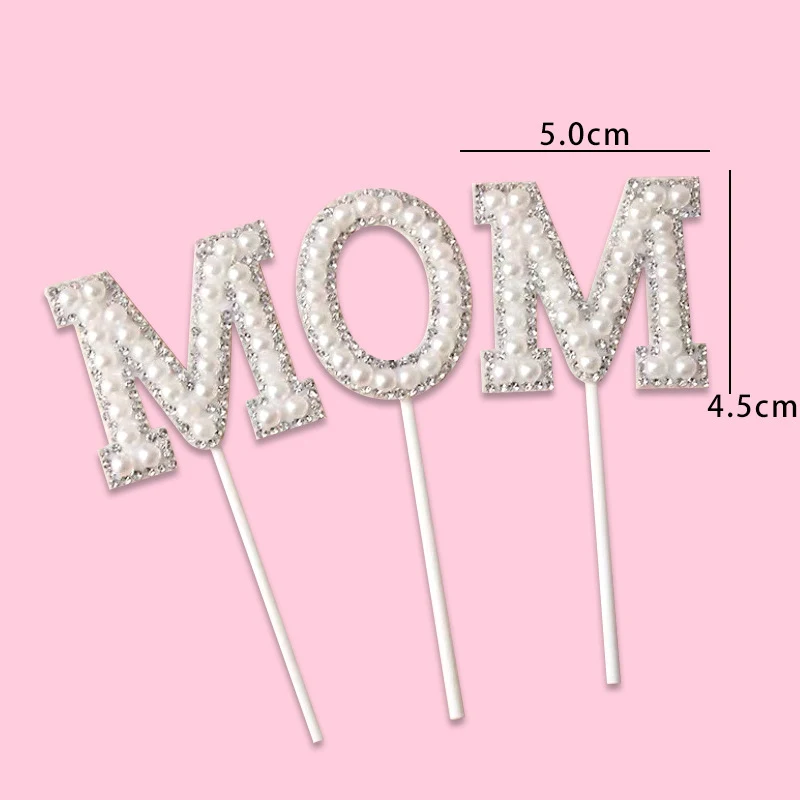 1PC New Happy Mother's Day Cake Topper Mum Birthday Gold Best Mother Cake Topper For Mother Birthday Party Cake Decorations