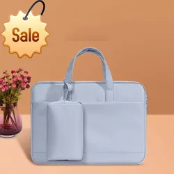 Bolsa para portátil feminina bolsa de cor sólida saco de escritório das senhoras bolsa para computador portátil estudante mais pequeno saco de armazenamento fonte de alimentação saco do rato