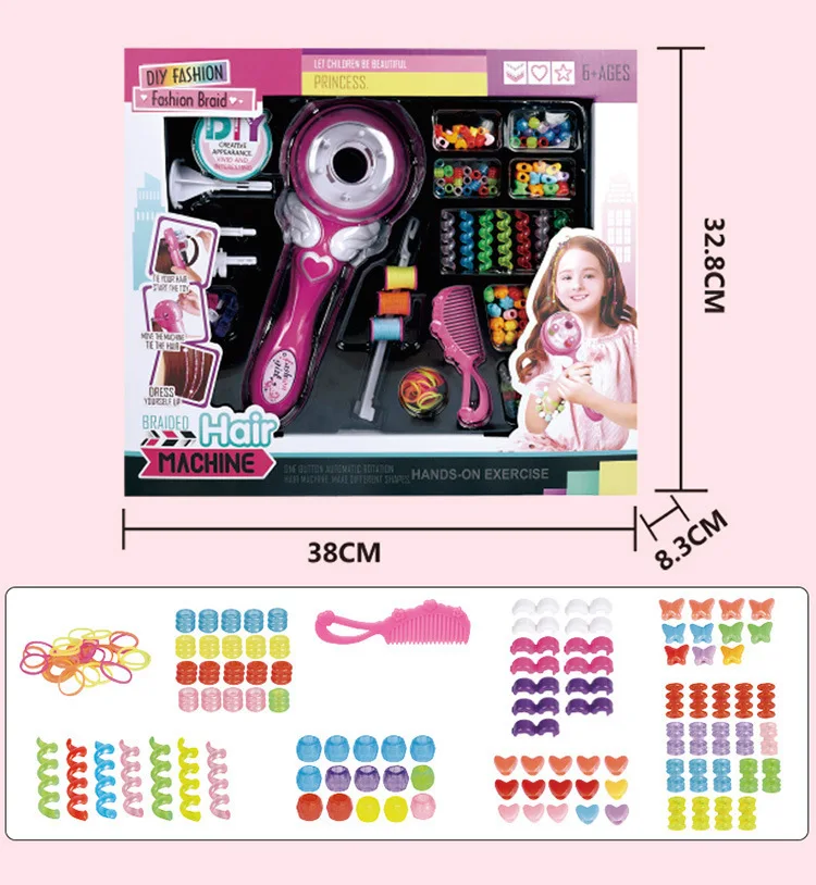 

Girls Electric Automatic Hair Braider Machine DIY Hairstyle Tool Twist Knitting Machine Hair Decoration for Kids Girls Toys Gift