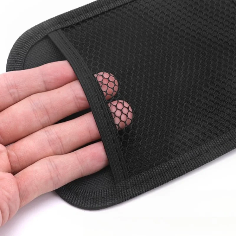 Car Leather Mesh Bag Oxford Fabric Storage Net Bags Car Interior Organizer Phones Coins Keys Storage Auto Stowing Tidying Tools