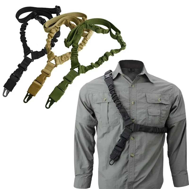 Tactical Single Point Rifle Sling Shoulder Strap Nylon Adjustable Airsoft Paintball Gun Strap Hunting Accessories Tactical Gun Strap