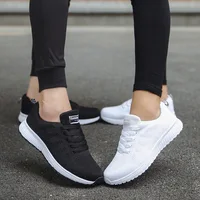 Women Casual Shoes Fashion Breathable Walking Mesh Flat Shoes Sneakers Women Gym Vulcanized Shoes White Female Footwear