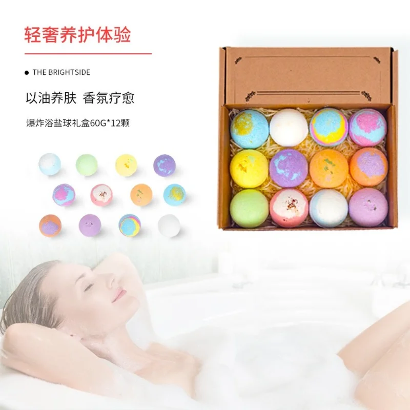 

Christmas Gift Set 12 Pieces Bath Bubble Essential Oil Natural Vegan Organic Money Bubble Bubble Bath Bomb
