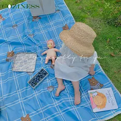 Baby Play Mat Cute Cartoon Waterproof Outing Picnic Mat Tear Scratch Resistant Easy To Clean Portable Parent Child Camping Mat
