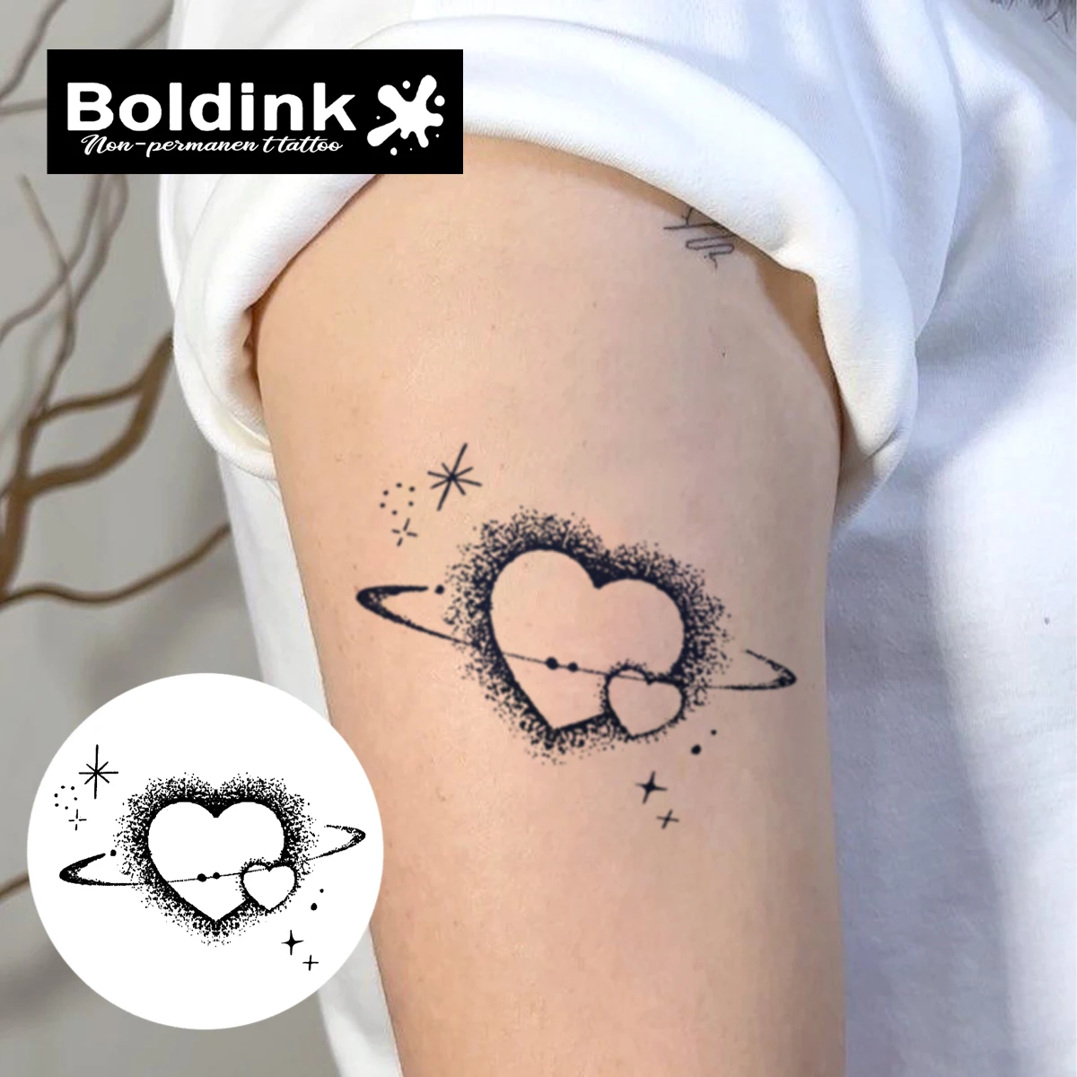 Boldink Liefdevol hart Tijdelijke tattoo, Lustt tot 15 dagen Nieuwe  technologie Magische waterdichte semi-permanente sticker. - AliExpress, image size:1200x1200