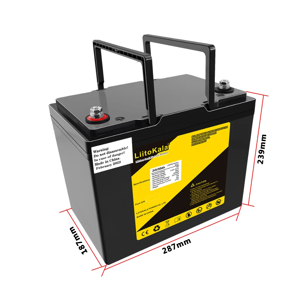 LiitoKala 24V 30Ah 40Ah Lifepo4 Battery Power Batteries For 8S 29.2V RV  Campers Golf Cart Off-Road Off-grid Solar Wind Built BMS - AliExpress