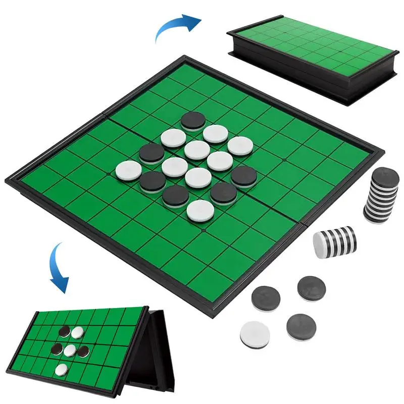 

Magnetic Folding Chess Board With Full Set Chess Pieces Black & White Chess Set For Kids Adults Family Party Interactive Game