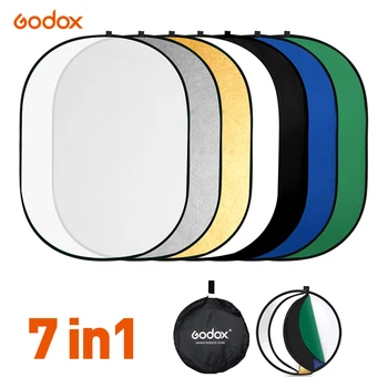 Godox 사진 스튜디오용 색상 반사판, 사진 액세서리, 휴대용 접이식 조명 디퓨저 반사판, 7 in 1
