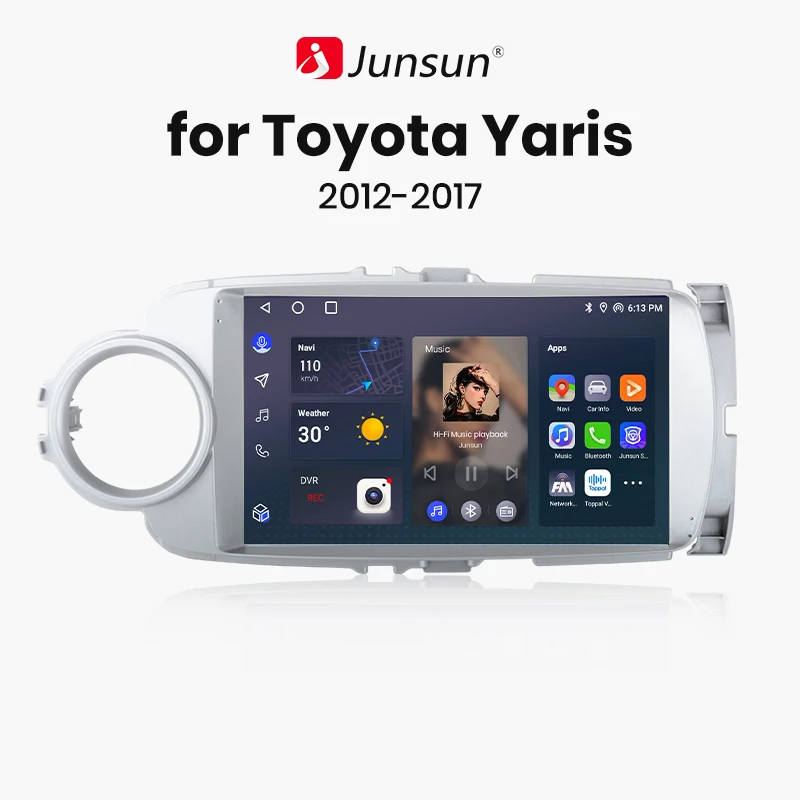 

Junsun V1 AI Voice Wireless CarPlay Android Auto Radio for Toyota Yaris 2012-2017 4G Car Multimedia GPS 2din autoradio