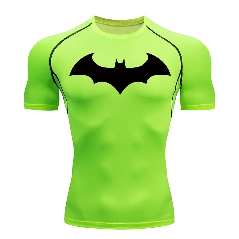 قمصان مضغوطة برسومات الخفافيش للرجال بأكمام قصيرة...