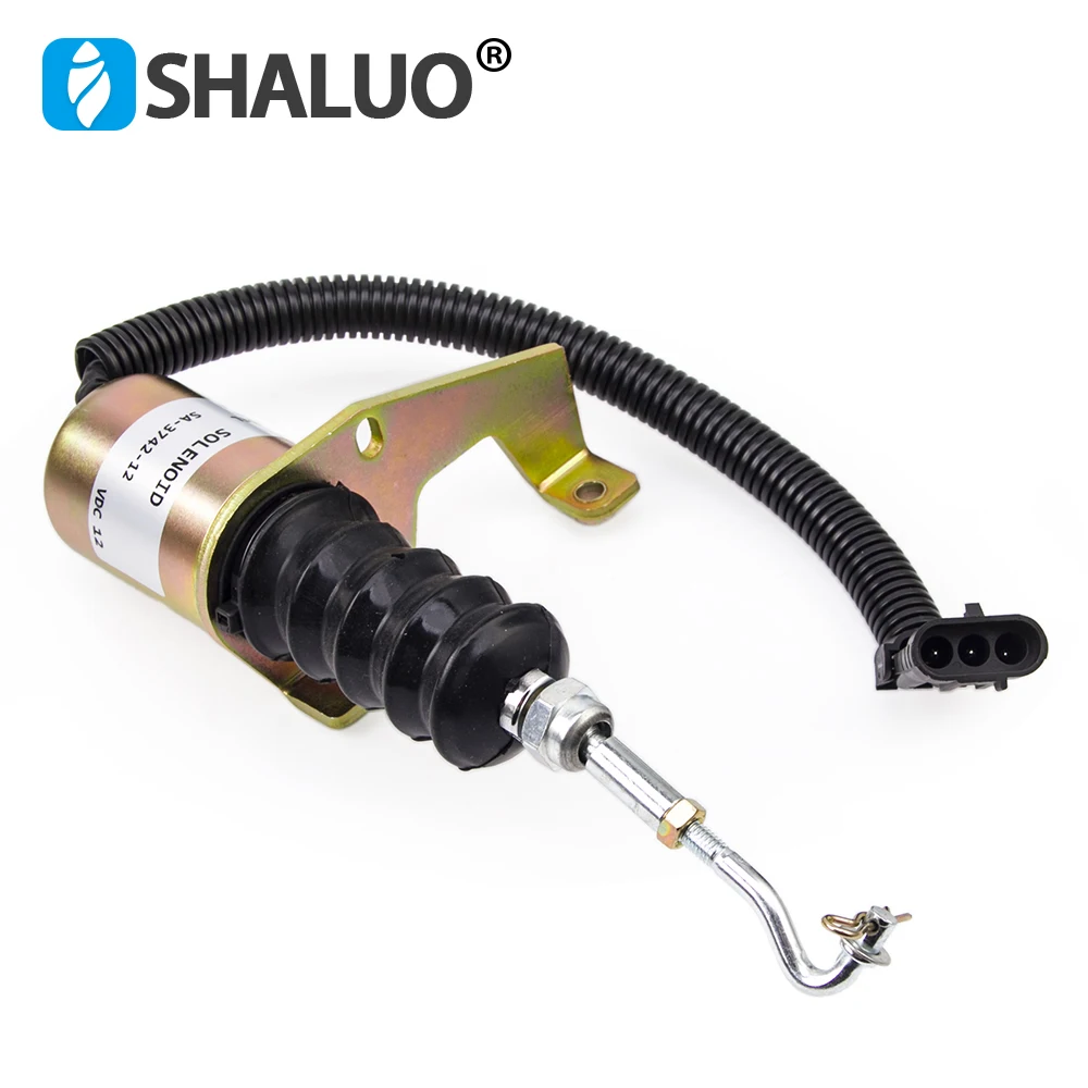 Válvula Solenóide de Parada do Motor Diesel Desligamento do Combustível Interruptor para Governador Rsv Perkins 1751es Sa374212 3974947 3932023