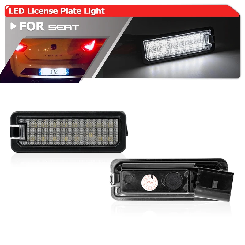 ANG RONG Feux de Plaque D'immatriculation LED Eclairage Lampe Seat Exeo Ibiza Leon 1P 5F 