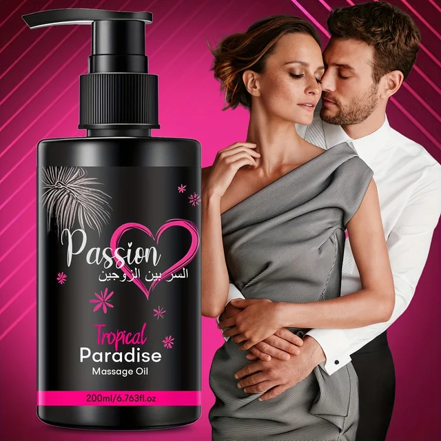 Huile de massage Paradise aux vitamines et minéraux - Nourrit et hydrate, huile de massage pour le corps, idéale pour les massages en couple, 200 ml 1