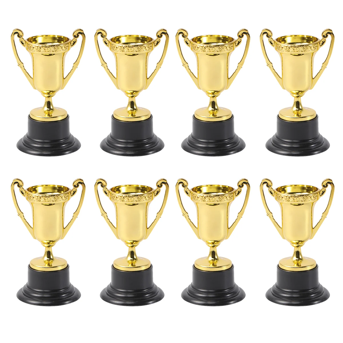 

25pcs Plastic Mini Trophy Student Sports Award Trophy with Base Reward Competitions Children Audlt Toys for Game School
