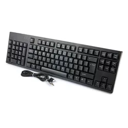 Ergonomic Mechanical Gaming Keyboard with 109 Keys and Dual USB Hub (Black)