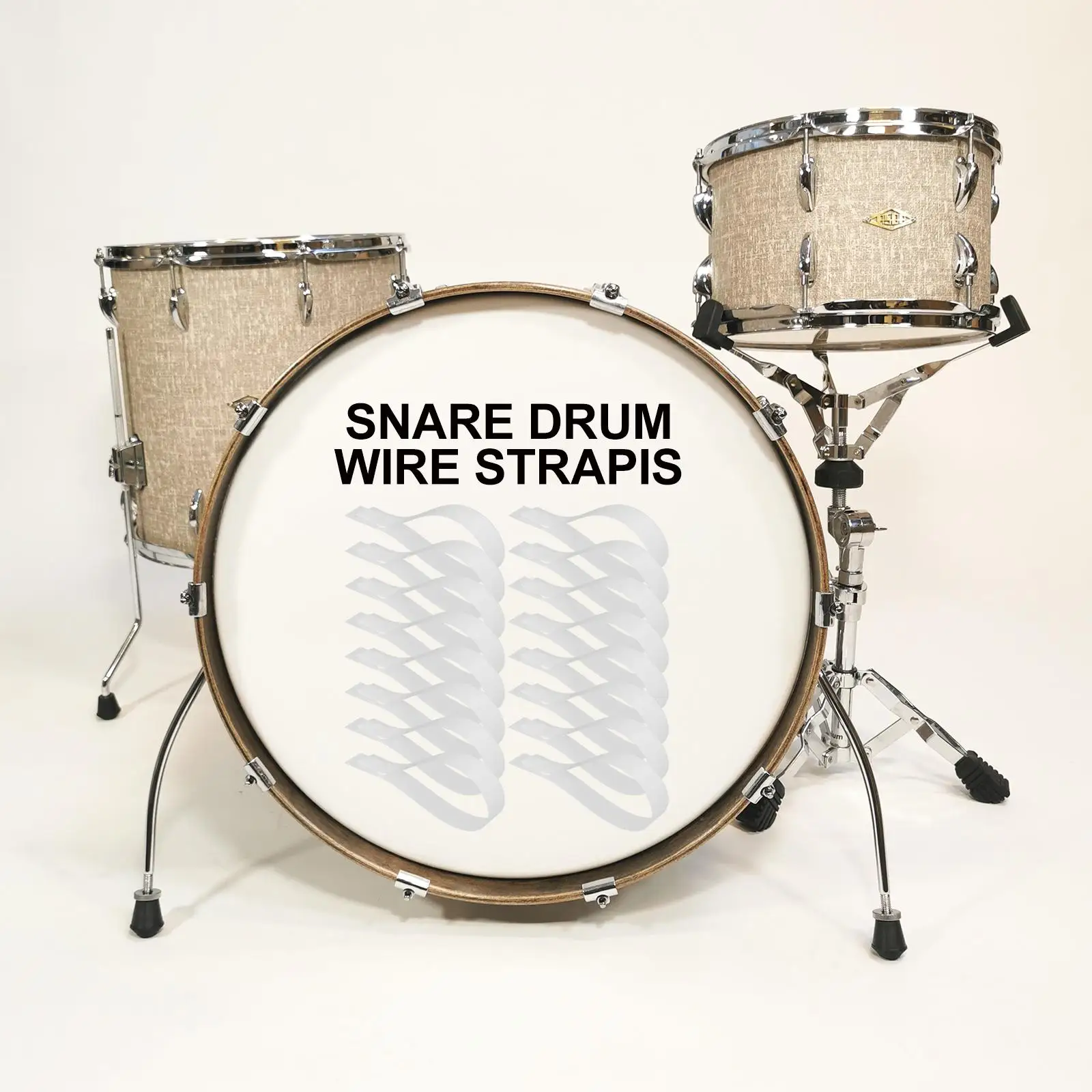 20 Pcs Snare Drum Wire Mounting Strap for Parts Straps Accessories White Durable Fixing