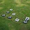 Giant Tic -Tac -Toe Outdoor Game Instant Setup, No Assembly Bean-Bag Toss Games Set,Giant -Yard Games For Adults 2