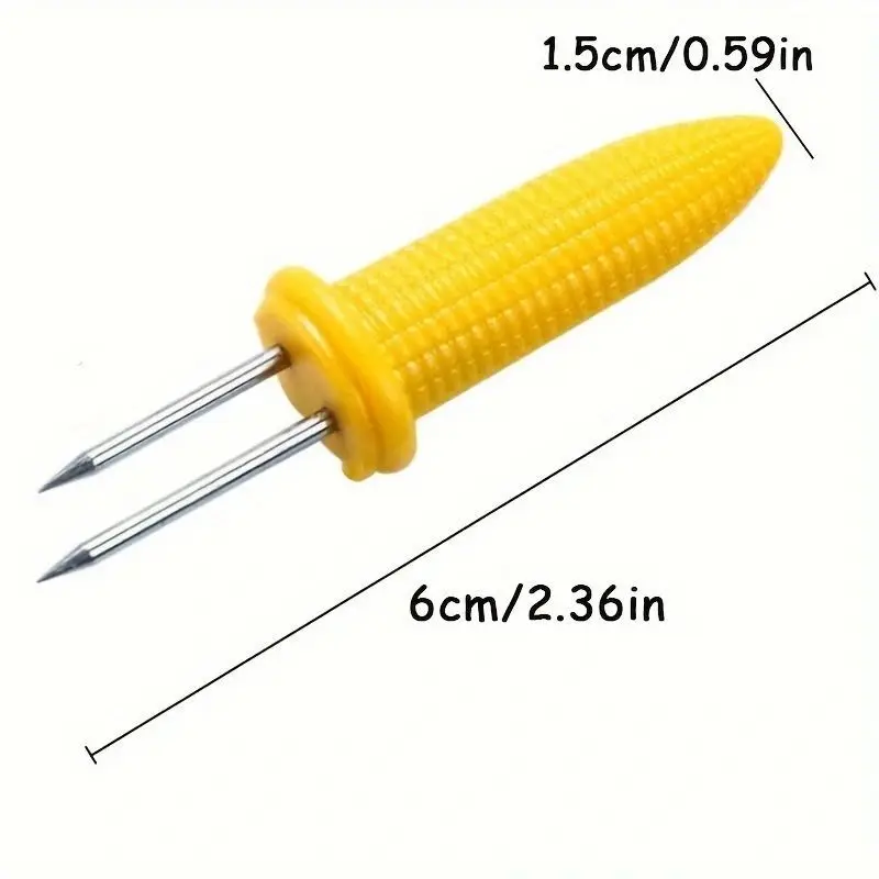 Corn on the cob rack, corn on the cob skewers, corn for barbecue, durable heat resistant and non-slip racks,