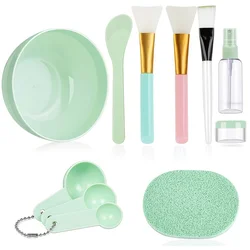 11 - Piece Facial Skincare Tool Kit with Bowl, Brush, and Spatula (Green 11pcs set)