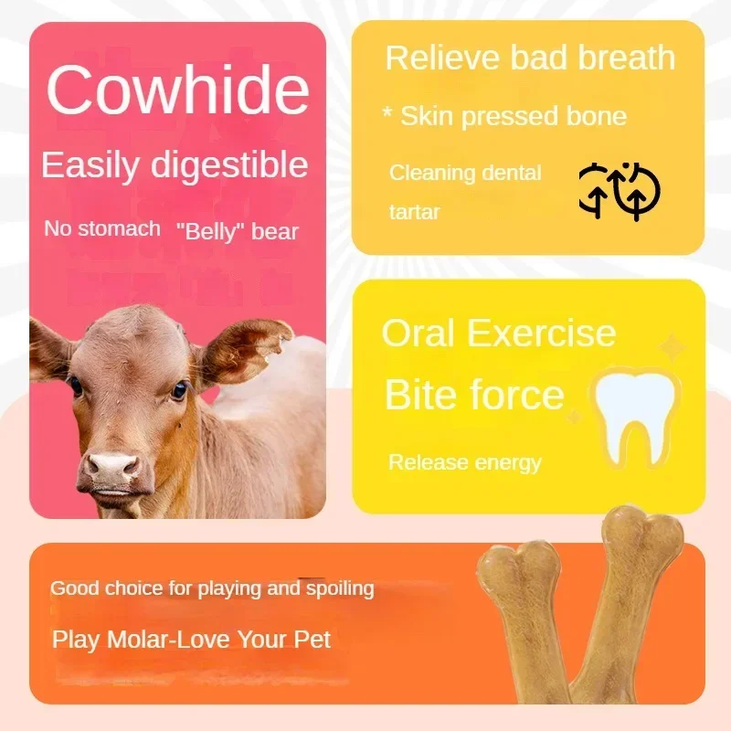 Dog Snacks Gum Stick Bone Bite Resistant Dog Teething Stick Clean Teeth Interactive Snacks Training Reward Pet Chewing Training