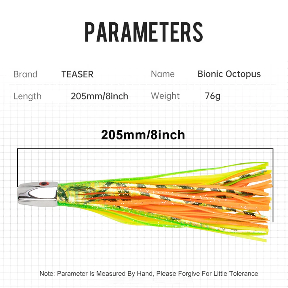 1ks chytat ryby lákat 8inch chytat ryby lákat velký hra vůdce rybolov rigs hluboká moře loď rybolov nástraha 20.5x3cm 76g rybolov příslušenství
