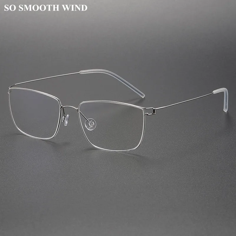 

Denmark Brand Screwless Optical Glasses Frame Men Women Square Titanium Myopia Eyewear Ultralight Prescription Read Eyeglasses