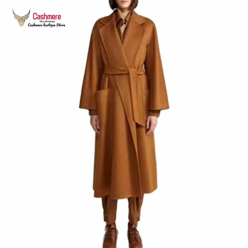 Сashmere Coats with Belt|Dropped Shoulder