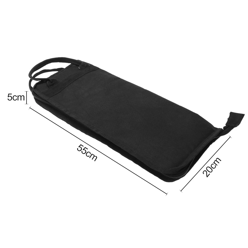 600D Drum Sticks Gig Bag Oxford Cloth Drumstick Bag Handy Strap Gripped Handle Pocket 5mm Cotton Padded Water-resistant drumstick bag