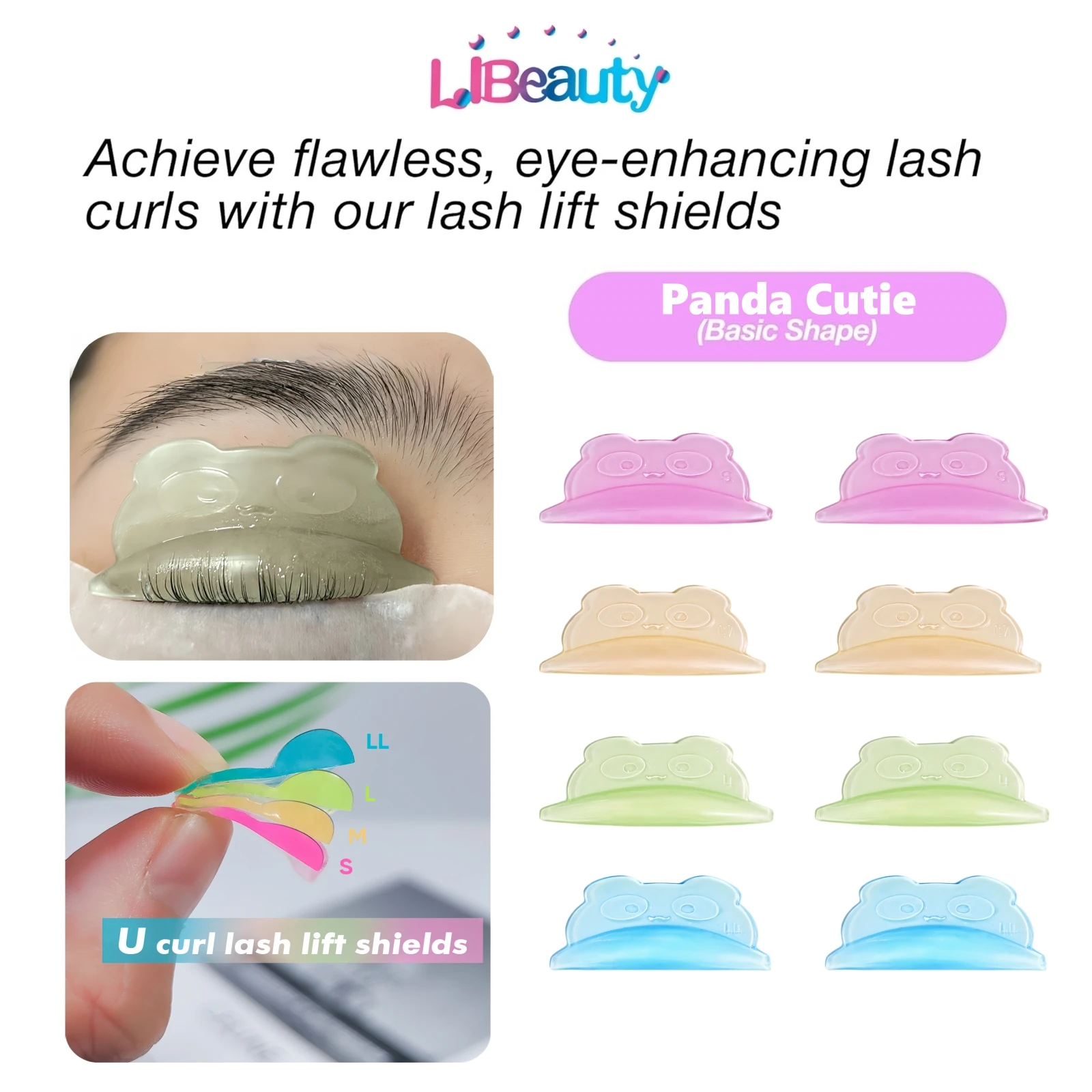 Libeauty 4 Pairs Eyelash Lifting Kit Silicone lamination Pad Reusable Eyelash Perm Rods 3D Eyelash Curler Accessories Tools