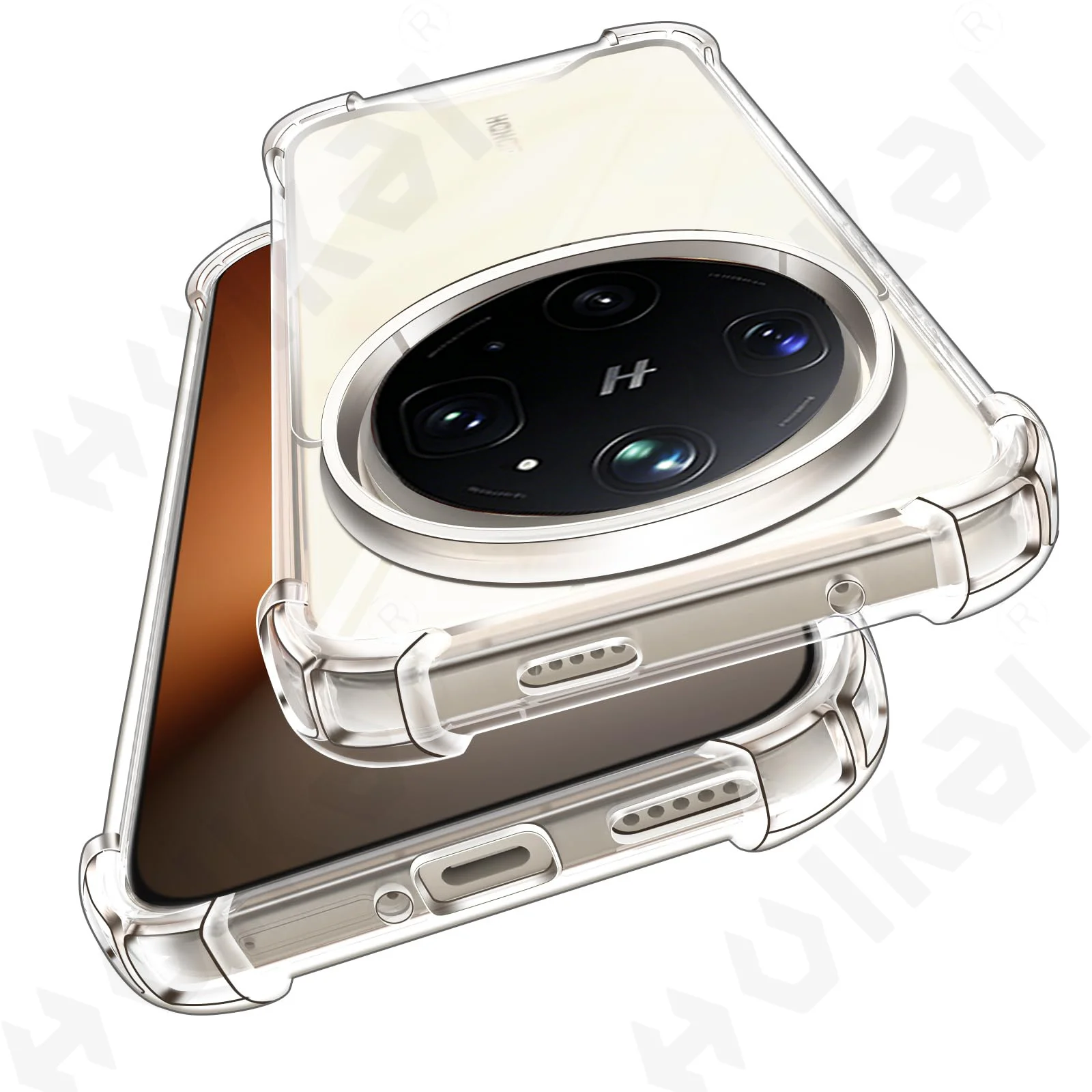 Ultra Soft Transparent TPU Protective Case with Corner Bumper Cushion