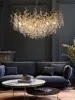 French modern luxury upscale ambiance lamp dining room bedroom duplex ceiling light luxury tree branch crystal chandelier 3