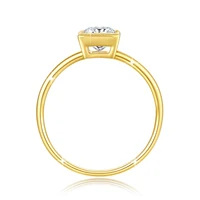 Princess Cut 1.0CT Moissanite Ring 14K Gold